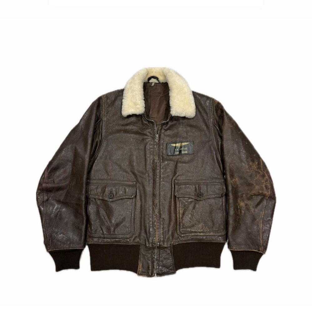 Vintage US Navy G-1 Flight Jacket: 1950s-60s USNR Aviator Gear